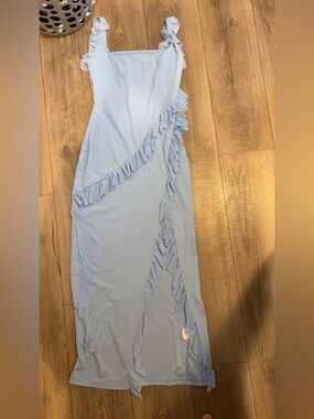 Y2K Fairy Core: No Brand : Light Blue Ruffle Fairy Maxi Dress - Women's SZ Large